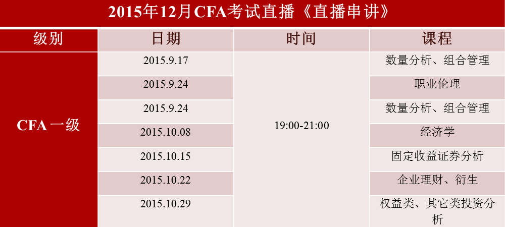 CFA直播免费