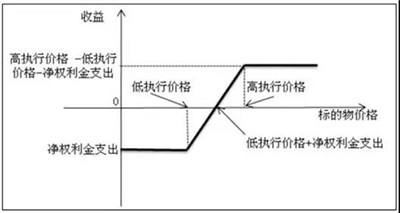 以下是牛市看涨价差期权组合策略的损益图