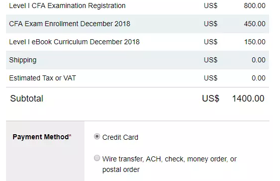 2019年12月CFA一级报名流程,看了你一定会快