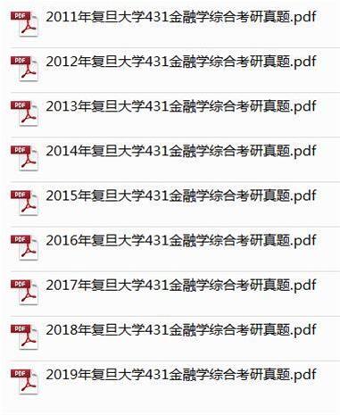 复旦431金融硕士历年真题