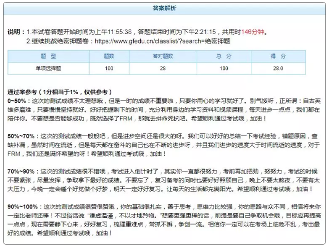 FRM模拟考试