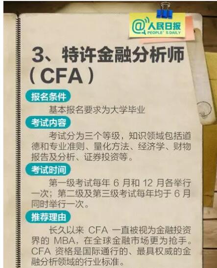 人民日报的刊文，或预示着今后CFA人才培育工作，将成为国家战略。