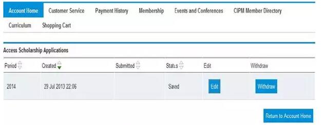 选择申请的奖学金